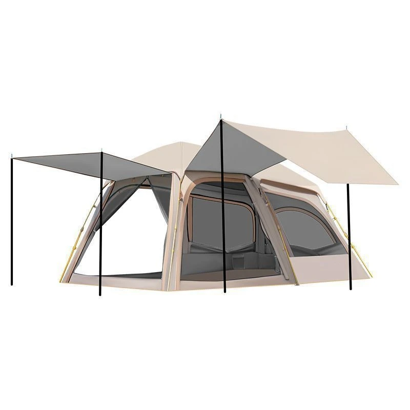 

Tent outdoor camping overnight rainproof camping equipment full set canopy 2-in-1 tent
