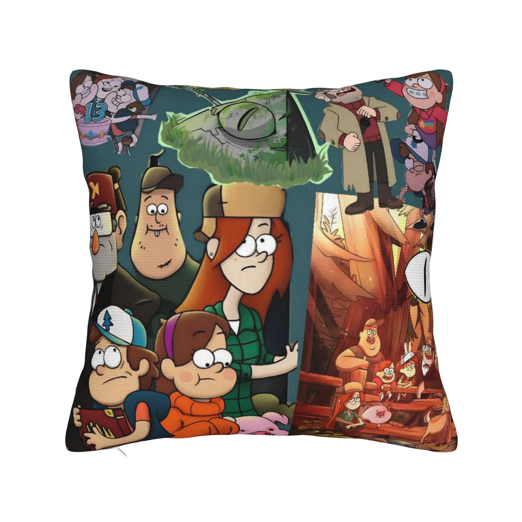 Decorative Pillowcase G-Gravity Falls Merch Bedroom  Pillow Case Cover Square Style Multi-Size