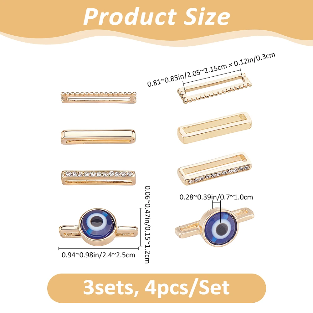 12Pcs 3 Colors Watch Band Charms Eye Decorative Rings Loops for Women 38mm 40mm 41mm 42mm 44mm 45mm 49mm Bands Rhinestone Watch