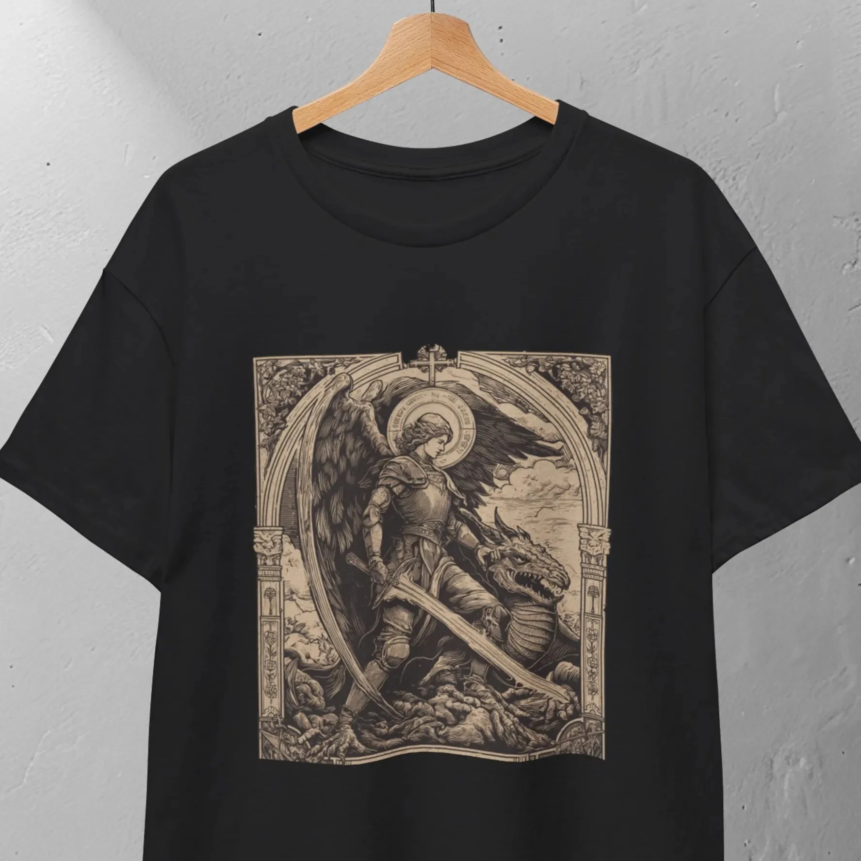 Camiseta de protección cristiana, camiseta católica de San Miguel, camiseta gráfica religiosa, camiseta de San Miguel, el Arcángel, regalo para espiritual