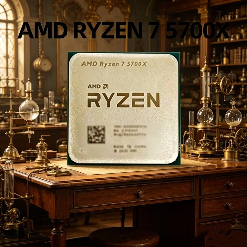 CPU para Juegos de Escritorio AMD Ryzen 7 5700X R7 5700X de 8 Núcleos y 16 Subprocesos a 4.6GHz, Socket AM4, Sin Embalaje