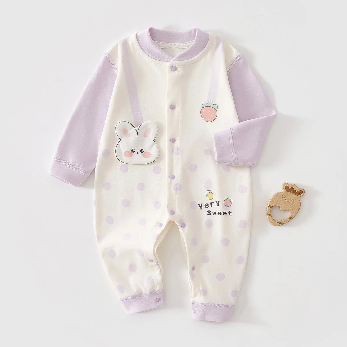 Baby Jumpsuit Spring and Autumn Pure Cotton Baby Clothes for Girls, Newborn Clothes, Crawling Clothes Boneless Cute Pajamas