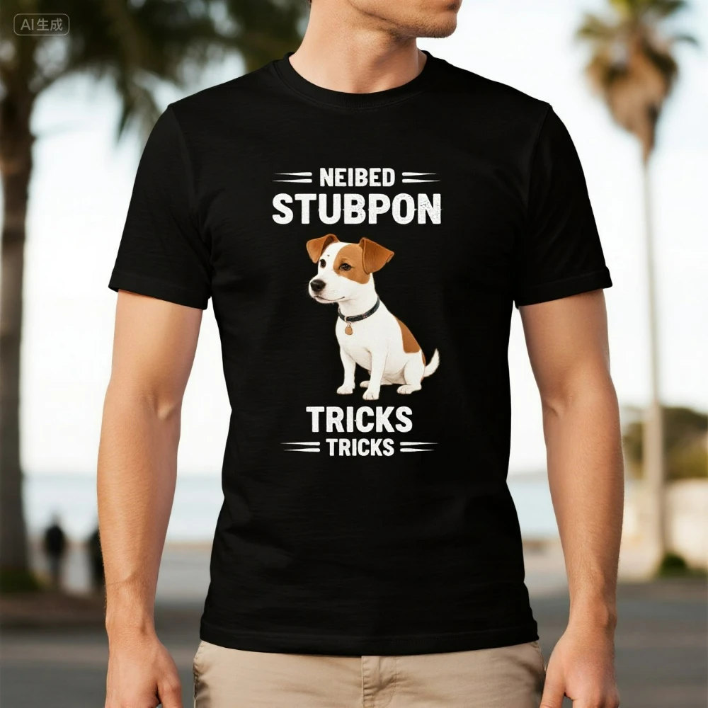Unique Design Funny Stubborn Jack Russell Terrier Tricks T-Shirt. Summer Cotton O-Neck Short Sleeve Mens T Shirt New S-3XL