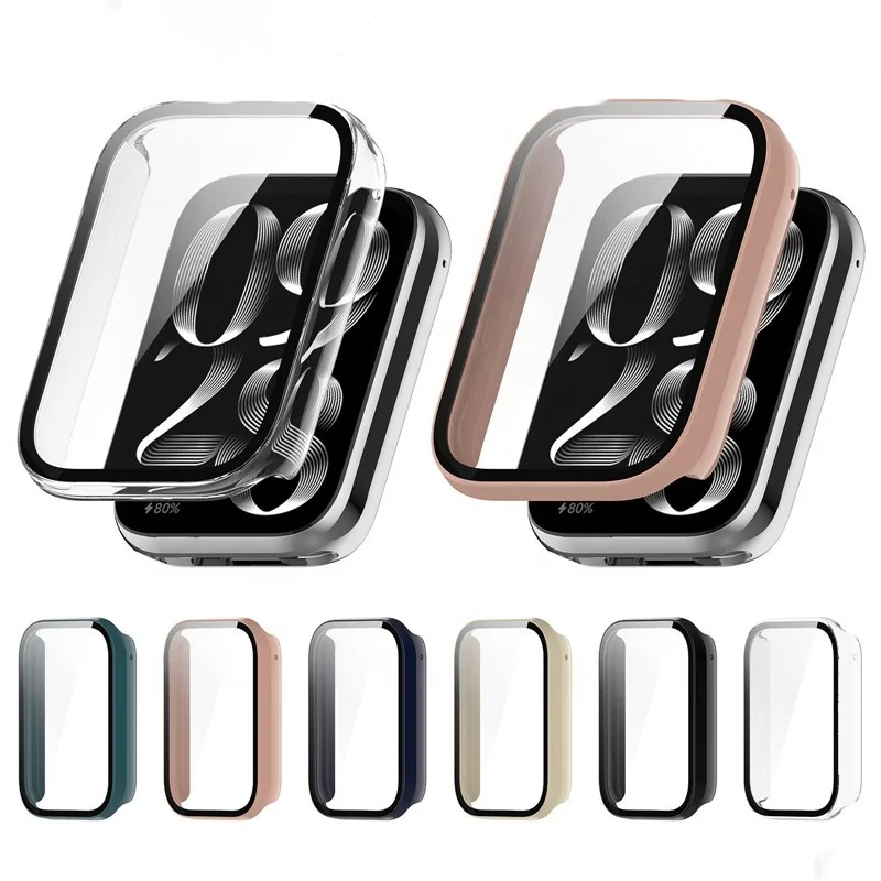 PC Tempered Glass Smartwatch Screen Protector Hard Shell Bumper Cover For Xiaomi Mi Band 8 pro Protective Case