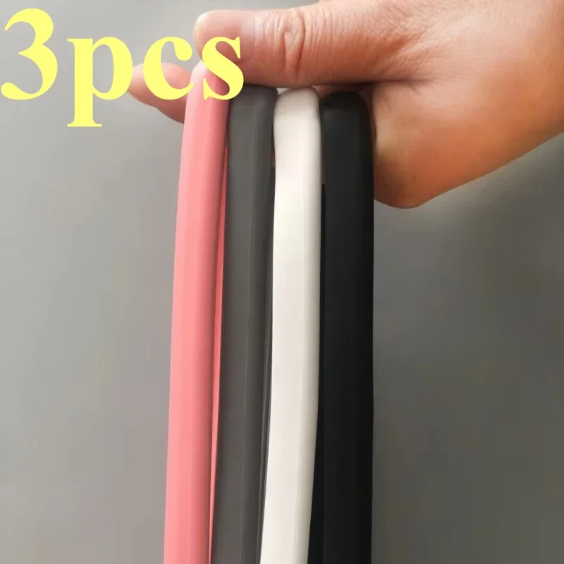 3pcs Silicone Car Interior Accessories Black White Pink Grey For Tesla Model 3 Y Rearview Mirror Protectors Interior Mouldings