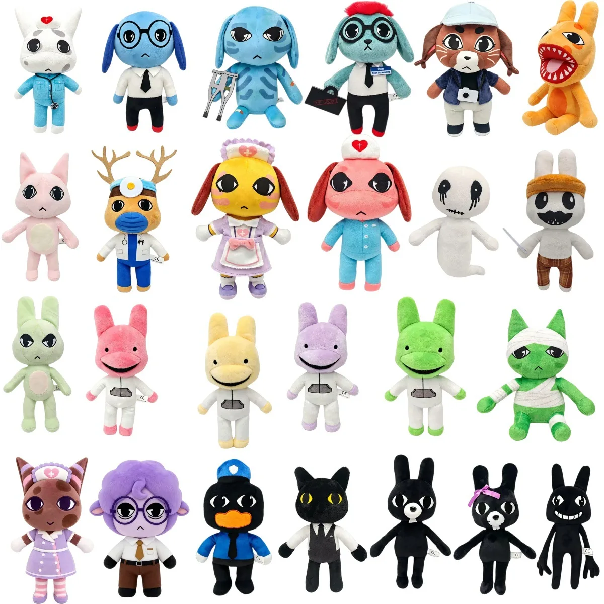 Peluche de dessin animé déformée sur le thème de l'hôpital d'animaux d'horreur, modèle chien, chat, lapin, pour décoration intérieure, cadeau d'Halloween pour fans