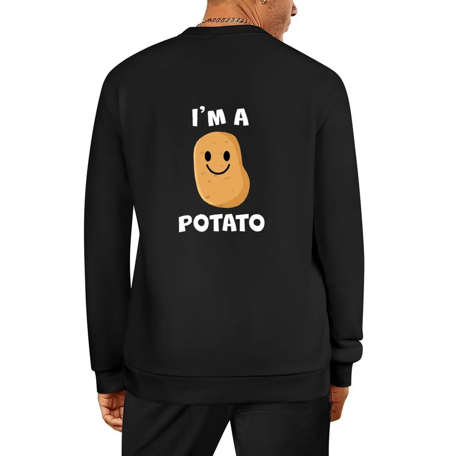 

I'm a Potato - Happy W Pullover anime clothes men's winter sweater autumn clothes men wear men's sweatshirt