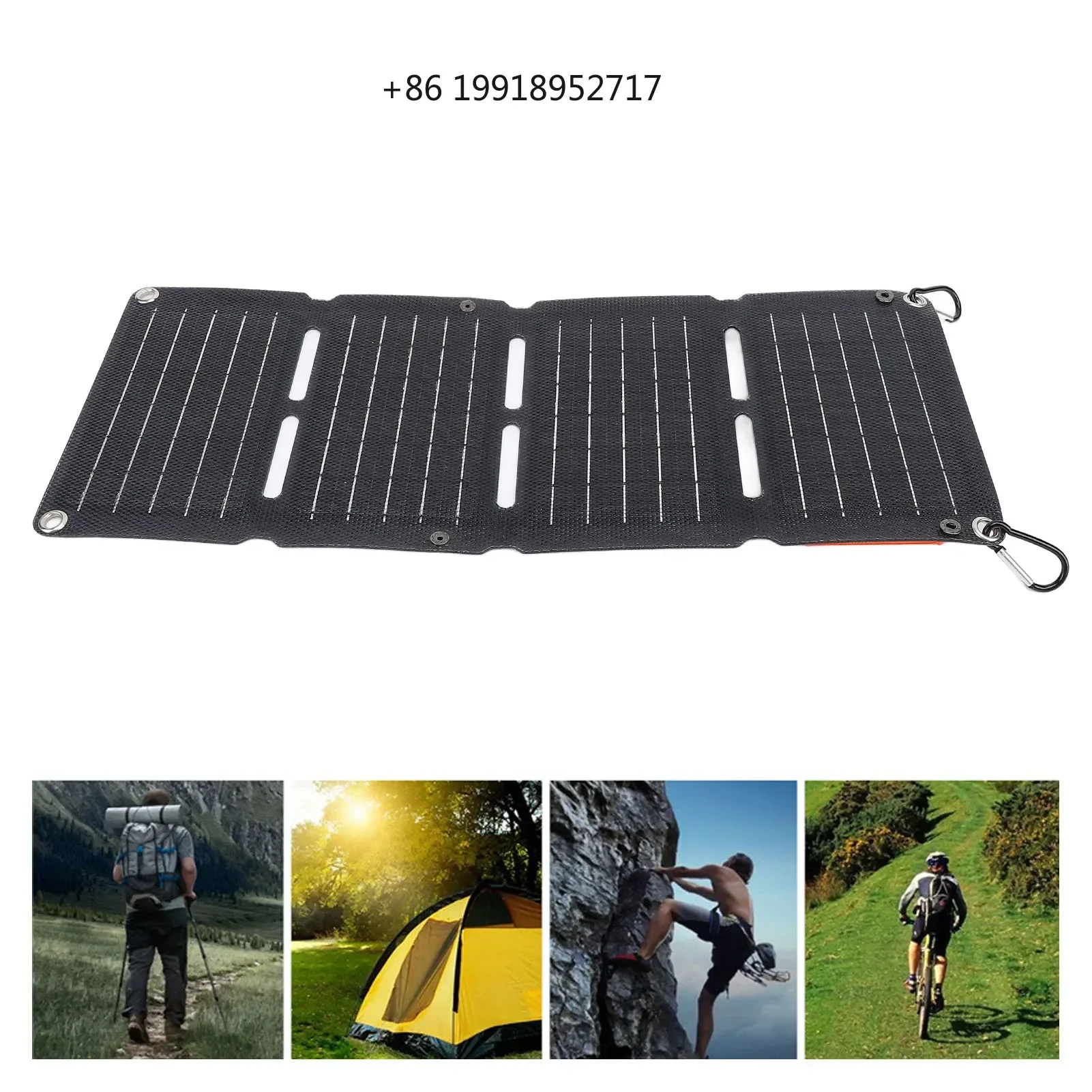 Monocrystalline Silicon Foldable Solar Panel 40W Fast Charging QC Dual USB Regulator Output 4 Folds Portable Solar Panel JJ441