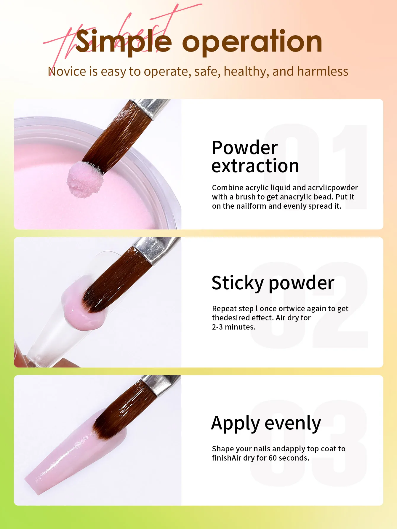 36色アクリルネイルパウダー（10g/0.35オンス入り）プロ用ポリマーネイルキットフレンチDIYネイルエクステンションキット3DアクリルネイルアートK