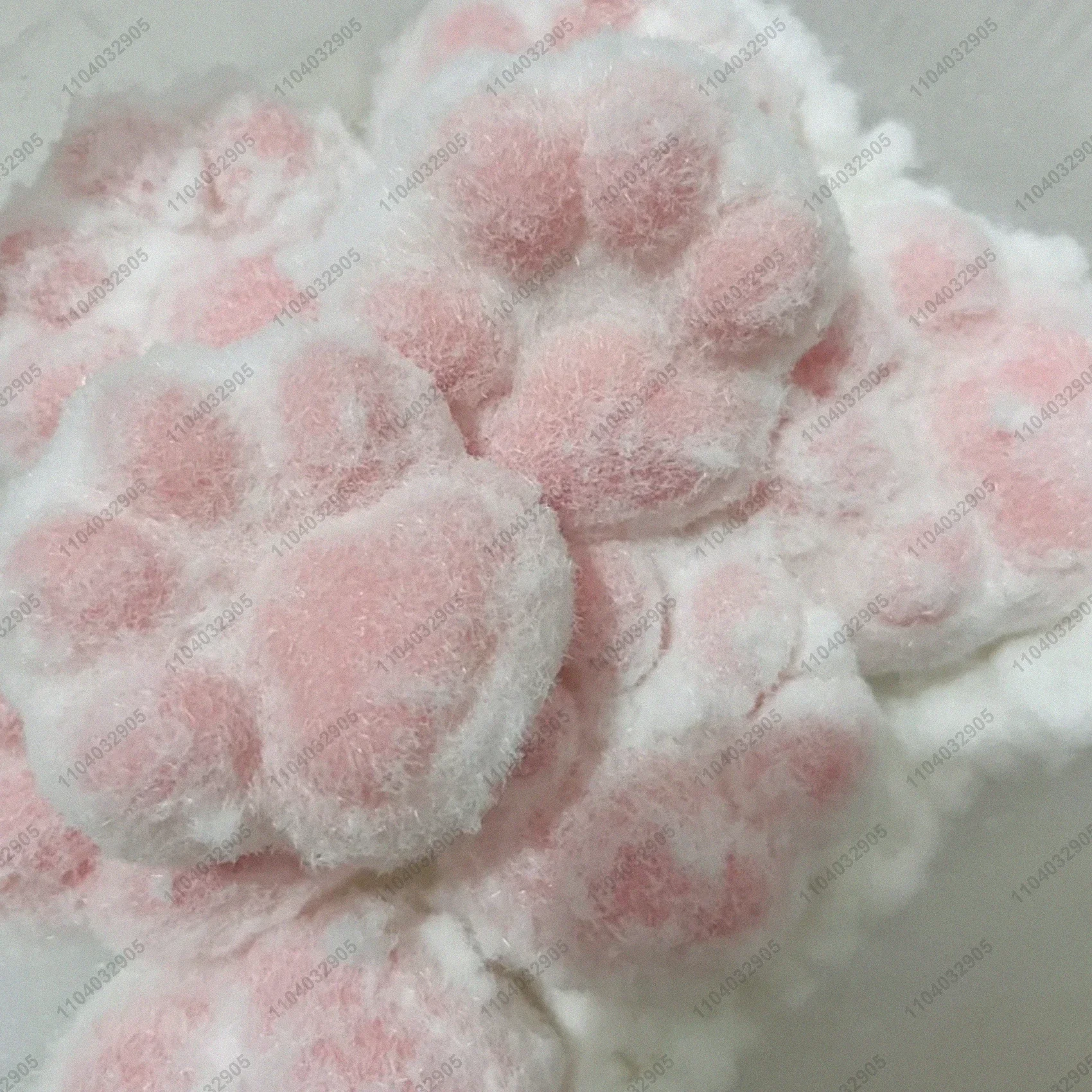 Small Cat Paw Taba Squishy Silicone 50g Fuzzy Cat Foot Marshmallow Cat Paw Squeeze Toy Mochi Toy Stress Release Hand Relax