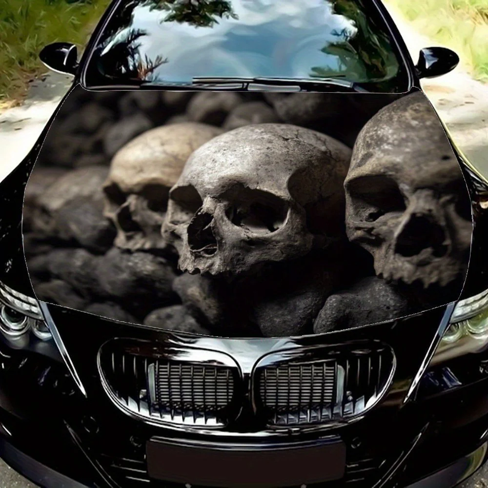 

Mysterious Skeleton Vinyl Packaging For Car Hood,engine Stickers,waterproof Self-adhesive PVC Packaging,surface Protection,perso