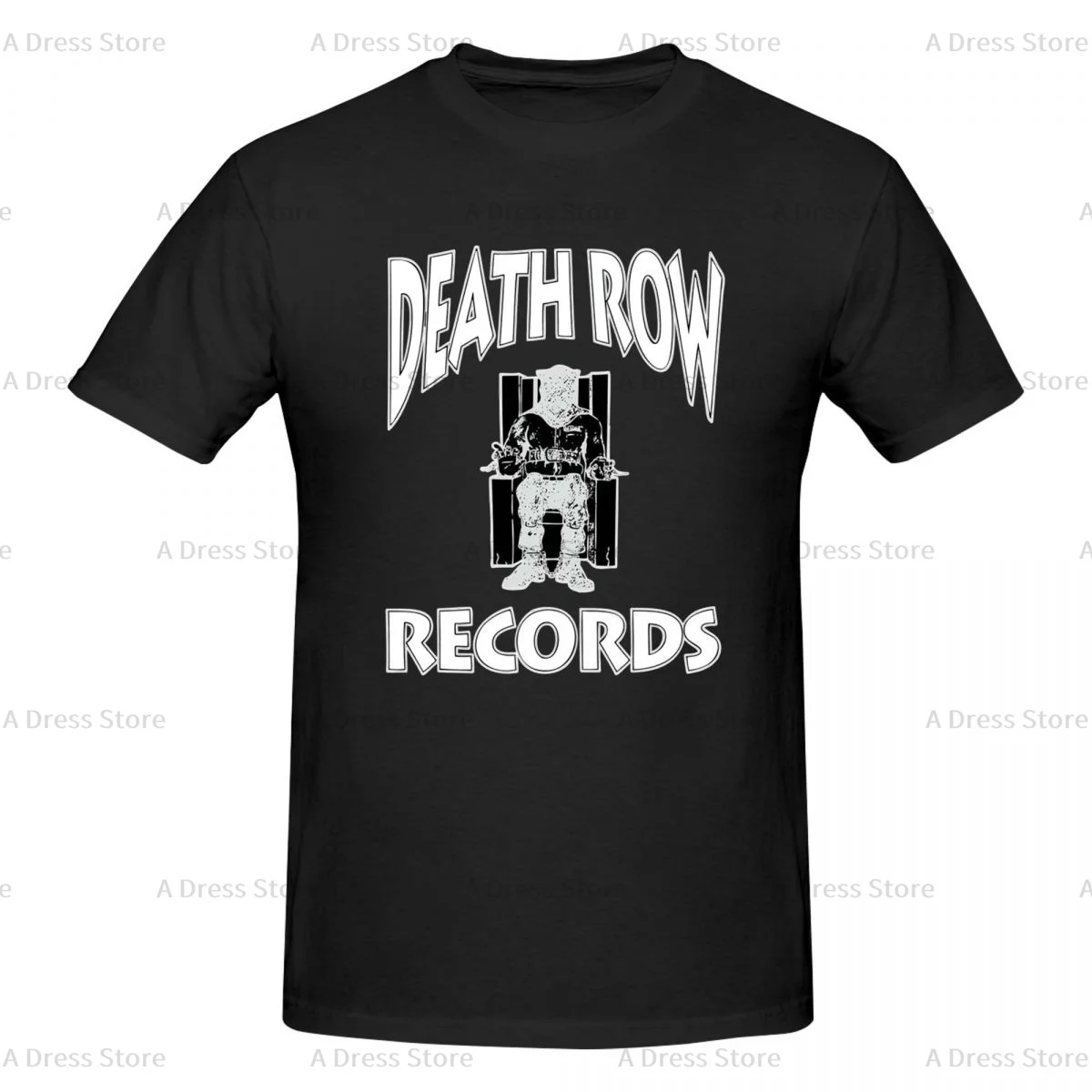 

Death Row Records Dr Dre Tupac Men's cotton round neck T-shirt,Oversized print Casual Large Size Tee Shirt