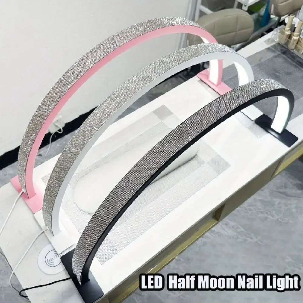47cm Dimmable U-shaped Nail Lamp 3 Light Color Eye Protect Half Moon Nail Light Multi-functional 180-degree illumination