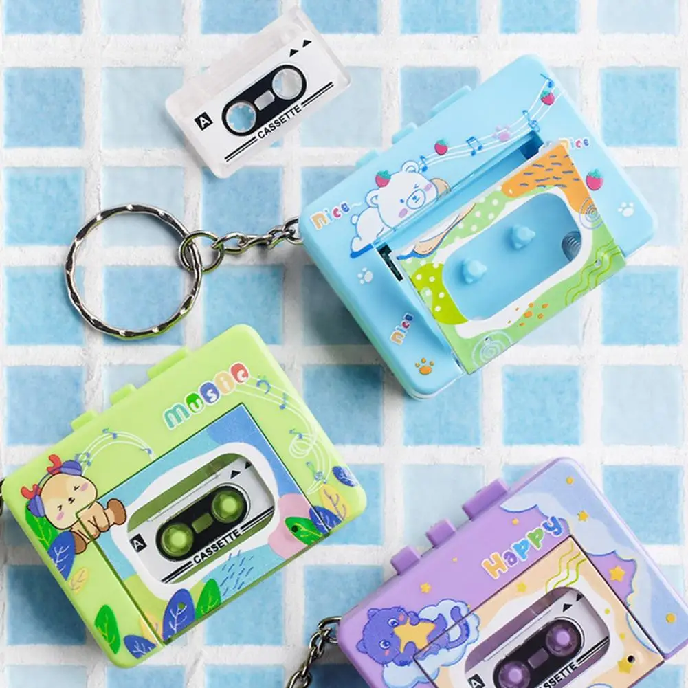 Lecteur de musique classique, enregistreur de Cassette rétro amusant, jouet avec pendentif changeur de voix pour enfants, fonction de jeu/pause, 10 chansons pour noël