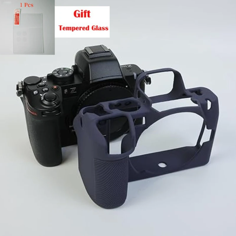 

Soft rubber case camera bag For Nikon z50 ii silicone case generation protective case + Tempered Glass LCD Protective Film