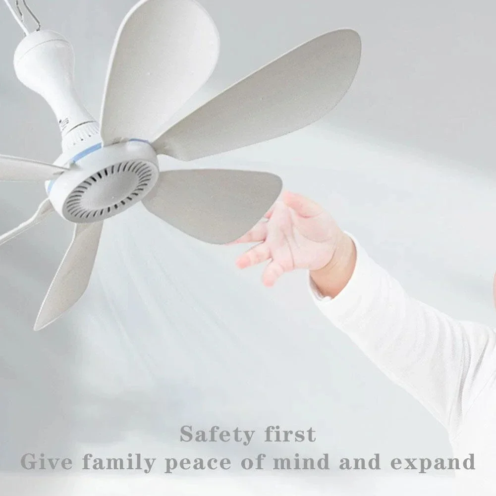 Xiaomi New Big Size 6 Blades Ceiling Fan 220V Power Silent With Remote Control Timing Hanging Fan Plug for Camping Tent