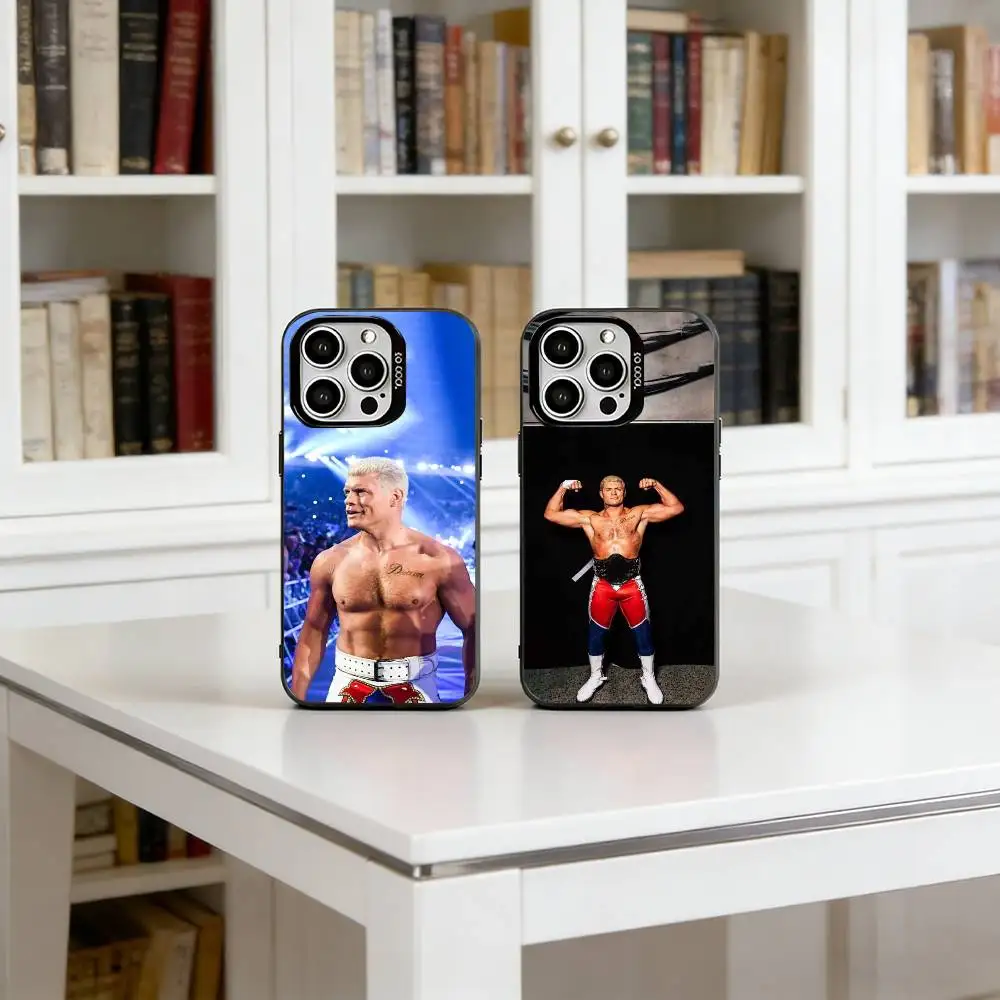 

Wrestler C-Cody Rhodes Phone Case For iPhone 17,16,15,14,13,12,11 Plus,Pro Max,XS,Colorful Silver Black Cover