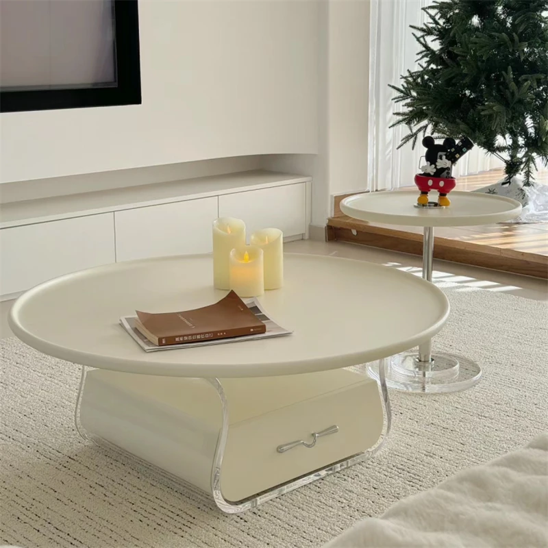 xx-Creative Storage Coffee Table Luxury Simple Space Saving Vintage Side Table Design Table Aesthetic Living Room Furniture&