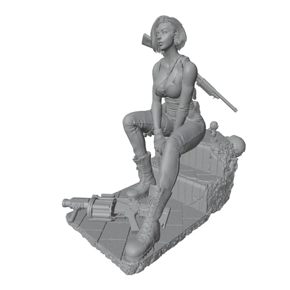 1/24--1/8 Movie Character Model Girl Resin Model Kits 3D Printed Gray Model Figurine DIY Doll Model Unassembled And Unpainted