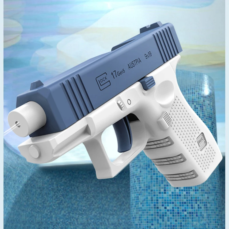 Water Gun Glock Pistol Shooting Toy Full Automatic Outdoor Beach Gun Summer Water Beach Toy forKids Boys Girls Adults