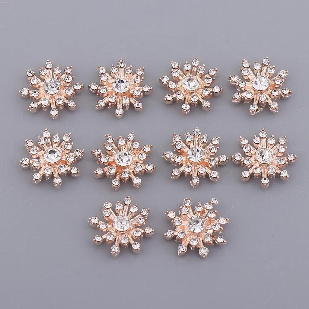 10 أزرار من حجر الراين الكريستالي الماسي لتزيين الزفاف #4