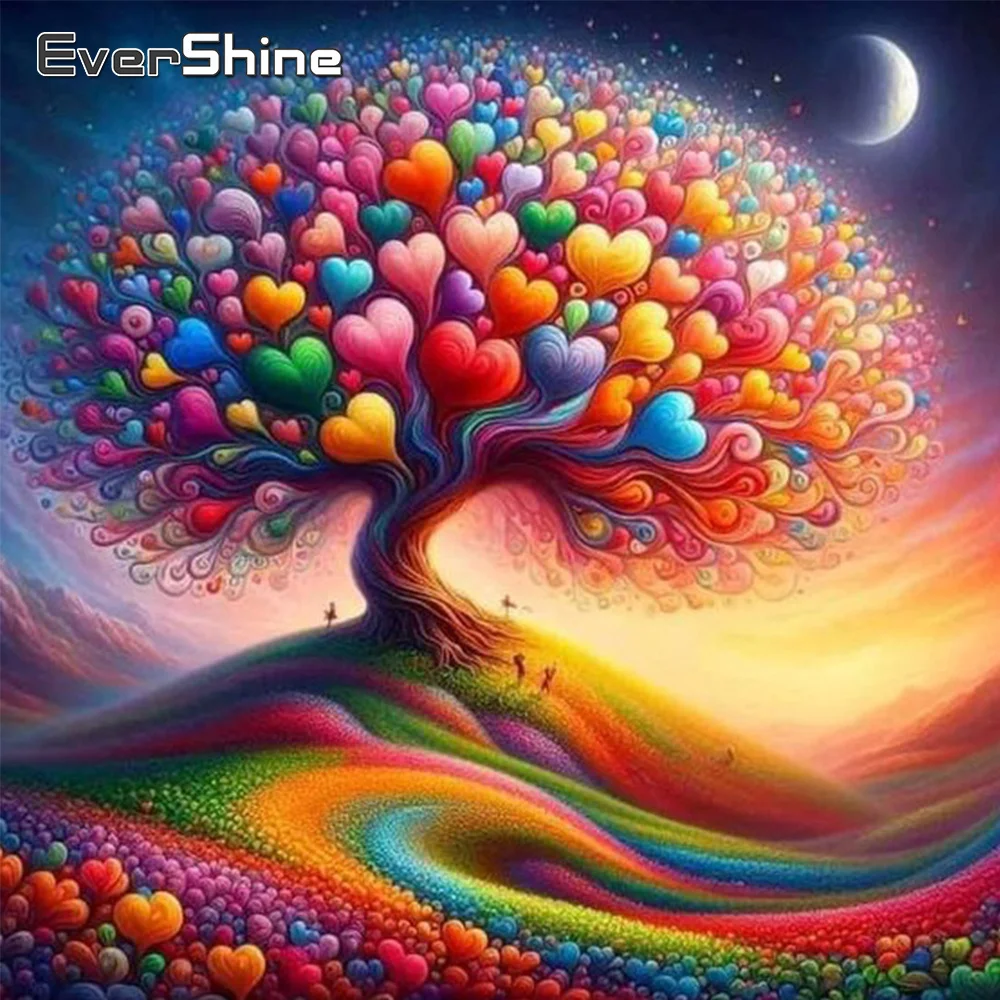 Evershine Diamant Mosaik Liebe Baum Malerei Fantasie Landschaft Kreuzstich 5D DIY Stickerei handgemachtes Geschenk