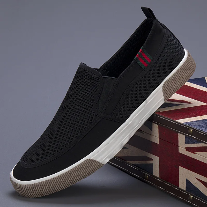 Men\'s Shoes Is Low for Summer Leisure Shoes Breathable Mesh Cloth Shoes Comfortable Flat Sandals Vulcanized Shoes