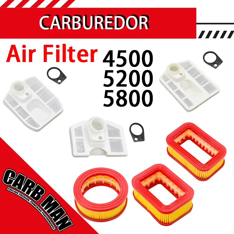 

MP16 Chainsaw Parts Air Filter Replacement For 4500 5200 5800 45cc 52CC 58CC Gas G4500 G5200 G5800 oline Engine Garden Tools