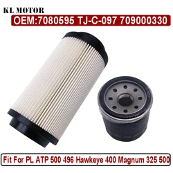 1Set Air Filter & Oil Filter For P*laris 7080595 KN303 2520799 3084963 2530009 ATP 500 496 Hawkeye 400 Magnum 325 500
