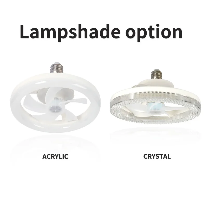 Светодиодные потолочные вентиляторы с цоколем E27/E26, 3000-6500 К, с регулируемой яркостью, 3 скорости, безлопастные вентиляторы, дистанционное управление, современный дизайн для кухни