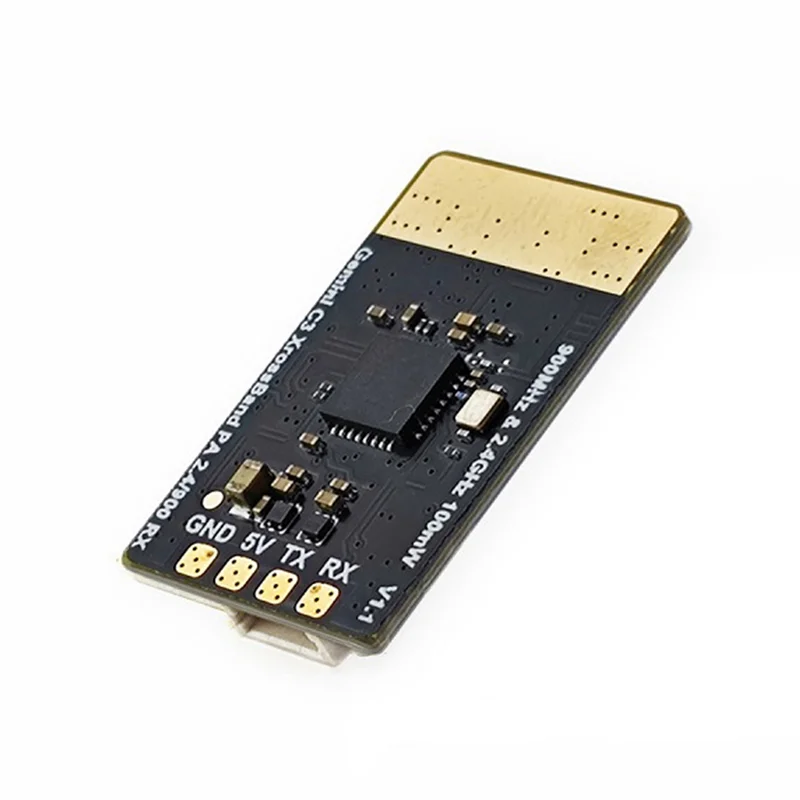 【Exclusive!】Gemini 2.4G/915Mhz Dual ELRS 100Mw -1 Connector Diversity Receiver For FPV RC Long Range Drone Quadcopter