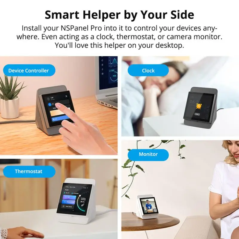 For SONOFF NSPanel Pro And NSPanel Desktop Wall Shelf 1/3/4 pcs SONOFF Stand Central Control Panel Base Portable Smart Home