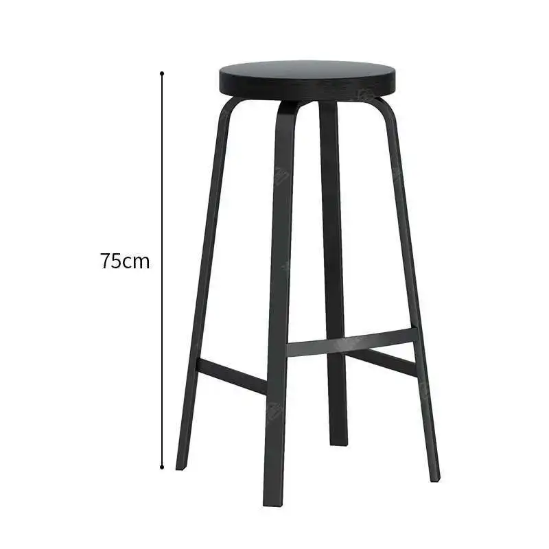 

Luxury European Black Bar Chair Modern Design High Bar Stools Nordic Home Bancos Altos De Cozinha Furniture Decoration