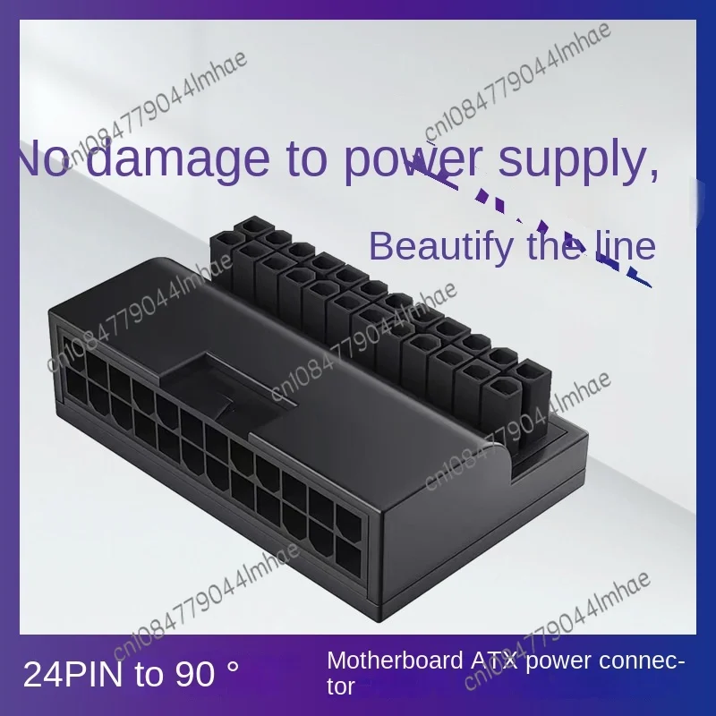 Motherboard 24Pin Adaptor 90 Degree ATX Power Supply Motherboard Interface Right Angle Cable Management Turning