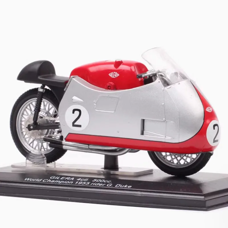 مقياس 1:22 1955 جيريلا 4 سيل 500 رقم. 2 المتسابق Duke نموذج دراجة نارية البلاستيك والمطاط محاكاة نموذج سيارة هدايا العيد اللعب