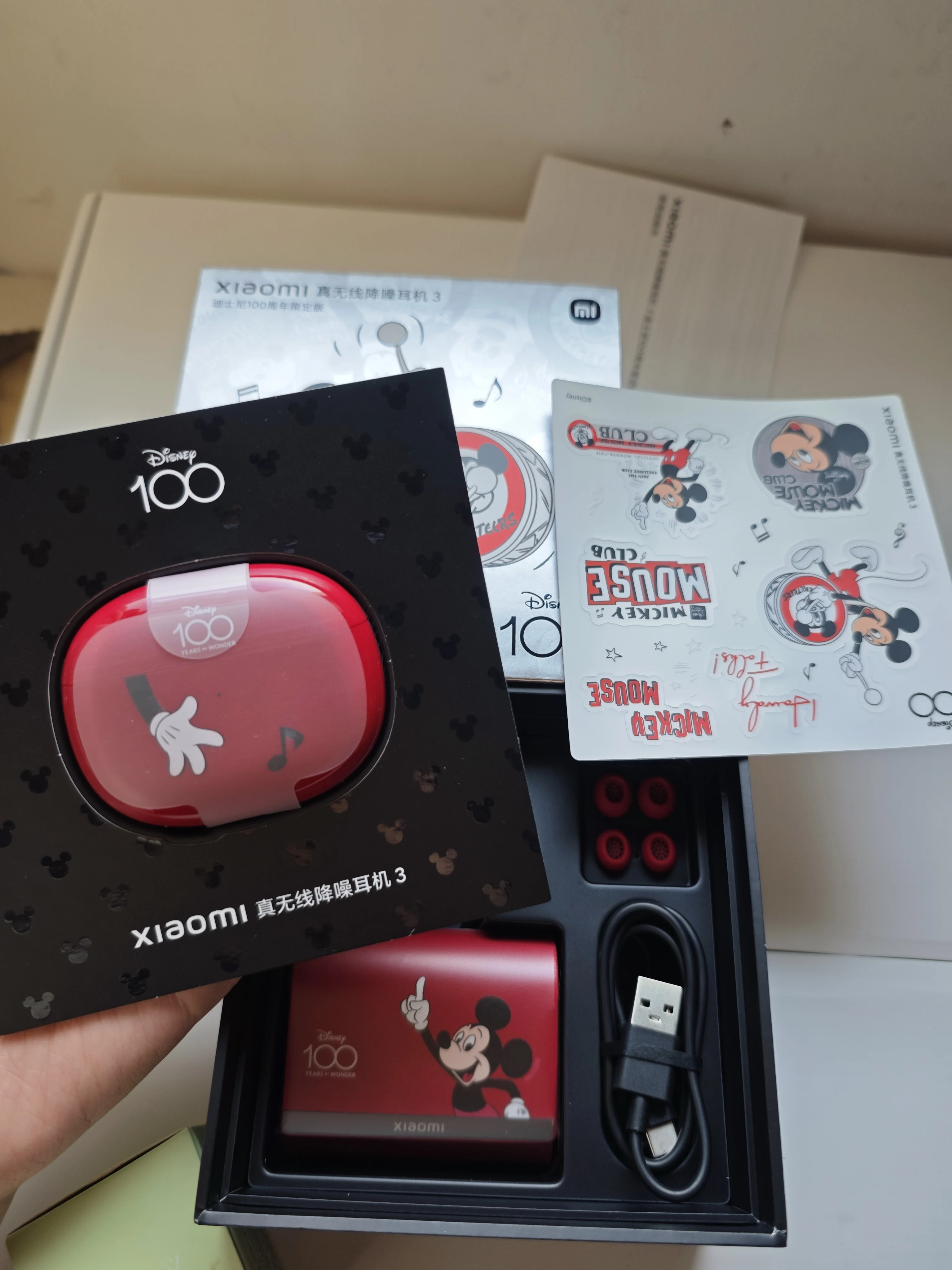 Original Xiaomi Buds 3 Disney\'S 100th Anniversary Edition Mickey Mouse True Wireless Earphones Tws Christmas And New Year Gifts