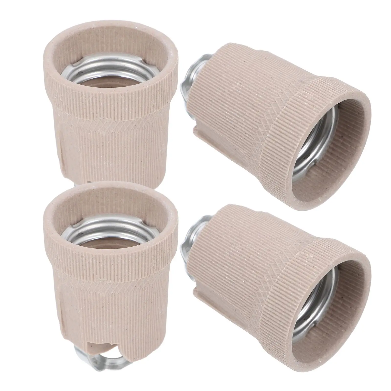 

4 Pcs E27 Lamp Holder Ceramic Socket Base Light Bulb Adapter Converter High Temperature Modern Design Easy Installation