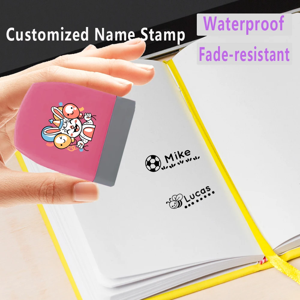 1PC Cute Self-inking Custom Name Seal The Crystal Sticker Pattern is a Rabbit Durable Office Supplies, Seal Supplies