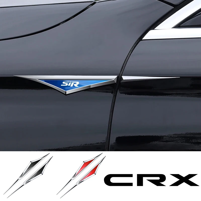 

2pcs Car side door body front door metal modified decorative stickers car accsesories for Honda crx sir