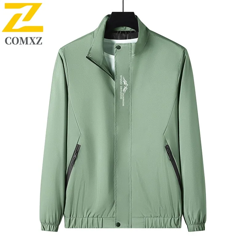 

COMXZ Men Coat High-end Texture 2025 Outdoor Business Office Golf Anti Wrinkle Windbreaker Autumn Classic Jacket with No Hood