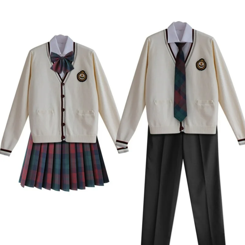 Set maglione cardigan uniforme giapponese JK lavorato a maglia uniforme scolastica per studenti per uomini e donne