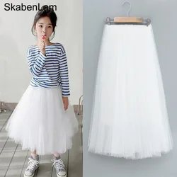 Girls TuTu Skirt Teenager Long Fluffy Ball Gown Soft Pettiskirts Teen Girl Princess Dance Birthday Party Halloween Clothes 3-12y