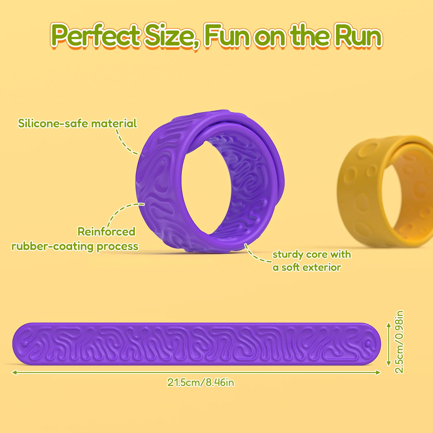 6 Pcs  Silicone Sensory Toys For Autism Calming Sensory Toy Fidget Toys Slap Bracelets Textured For Special Needs Fidgets