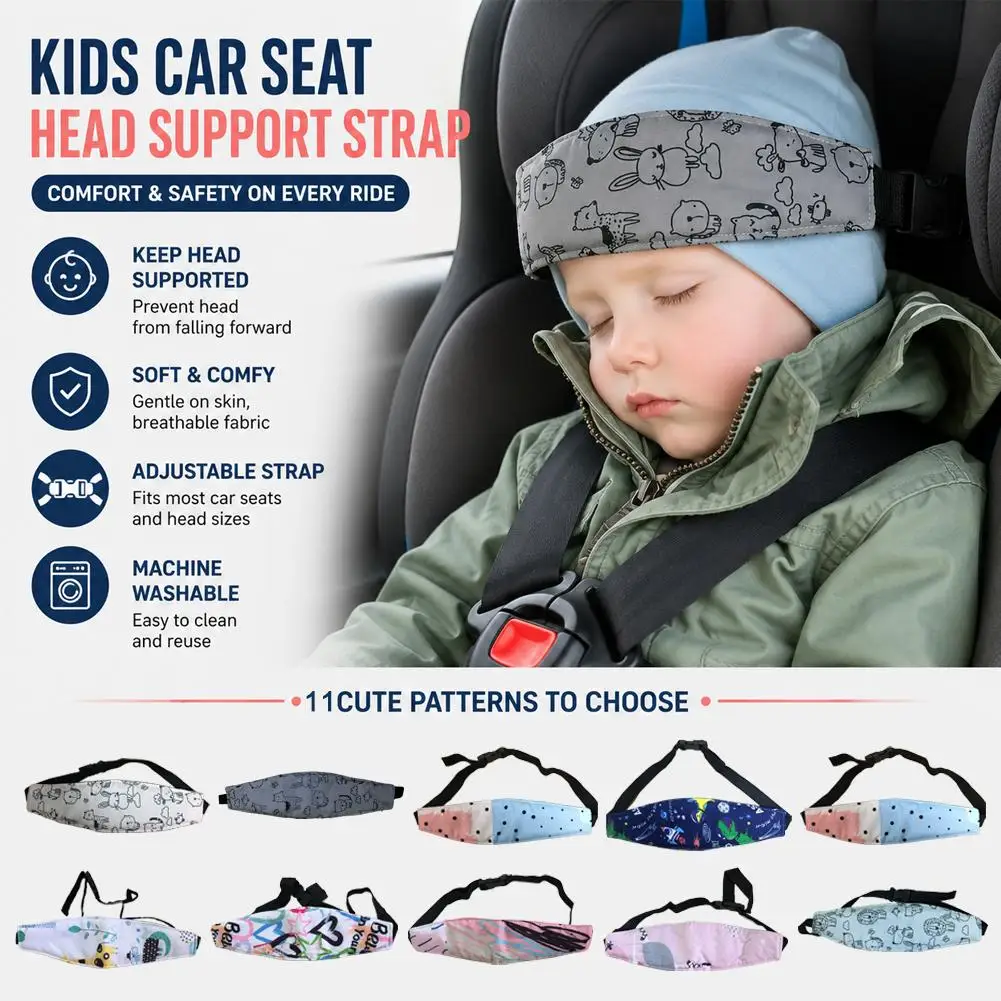 Baby Head Restraint Head Support Band Infant Baby Car Seat Head Auto Sleeping Headrest Support Baby Saftey