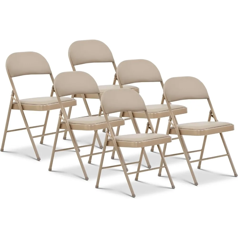 

Stackable Padded Vinyl Chairs with Metal Frame for Indoor and Outdoor Use