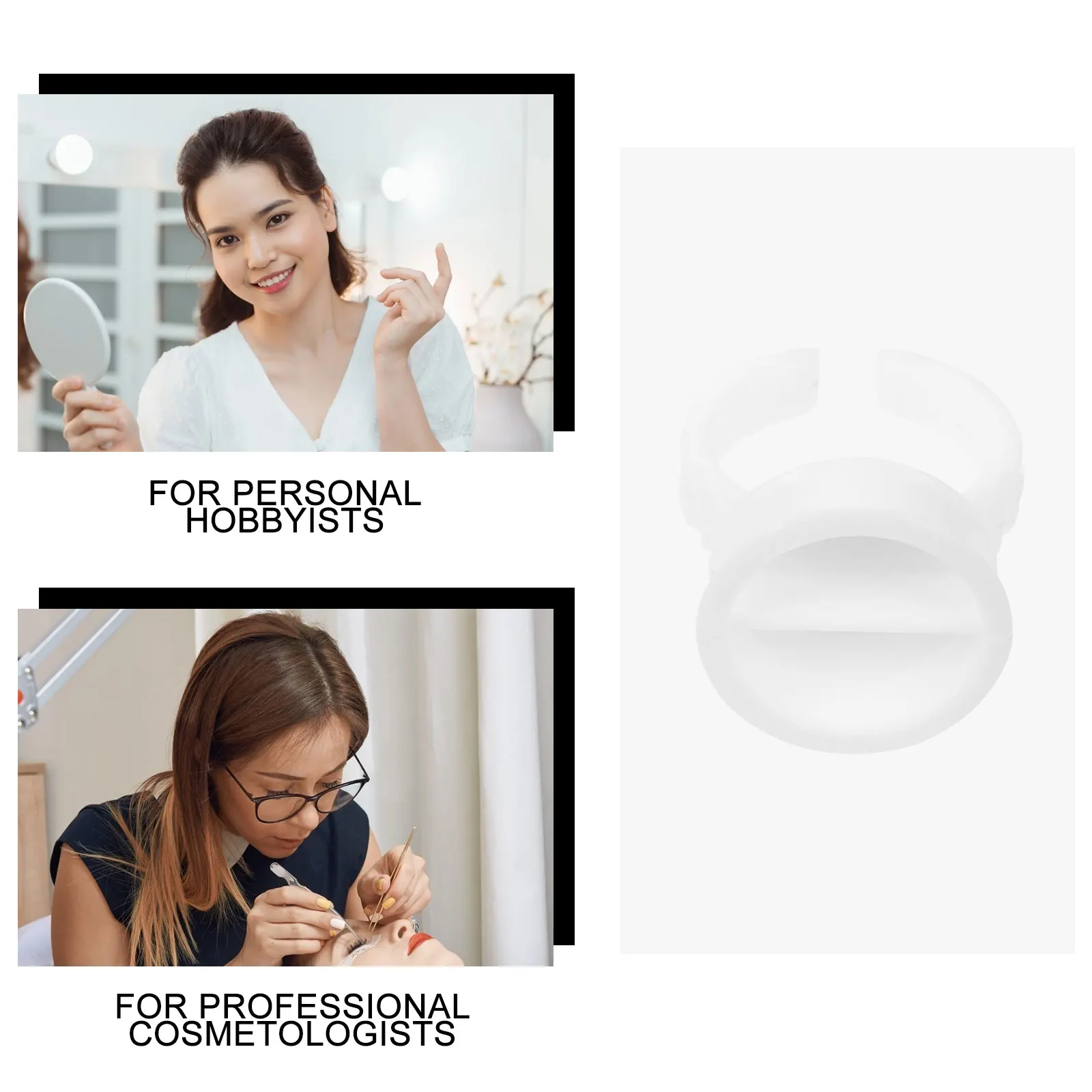 

500Pcs Disposable Pigment Cups Resistant Ink Holder for Tattoo Eyebrow Eyelash Use Pigment Ring Cups