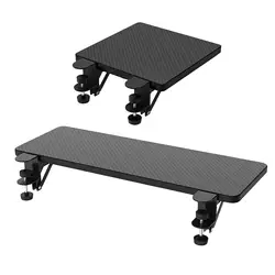 Wooden Ergonomic Desk Extender Tray Wrist Rest Pad Armrest for Keyboard Typing Home Office Extension Platform Mouse Pad Holder