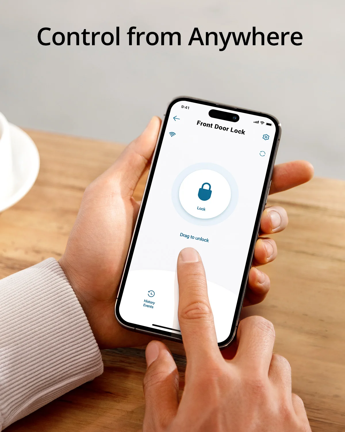 eufy Security C210(E110) Smart Lock 5-in-1 Keyless Entry Door Lock Built-in WiFi Deadbolt Smart Door Lock No Bridge Required