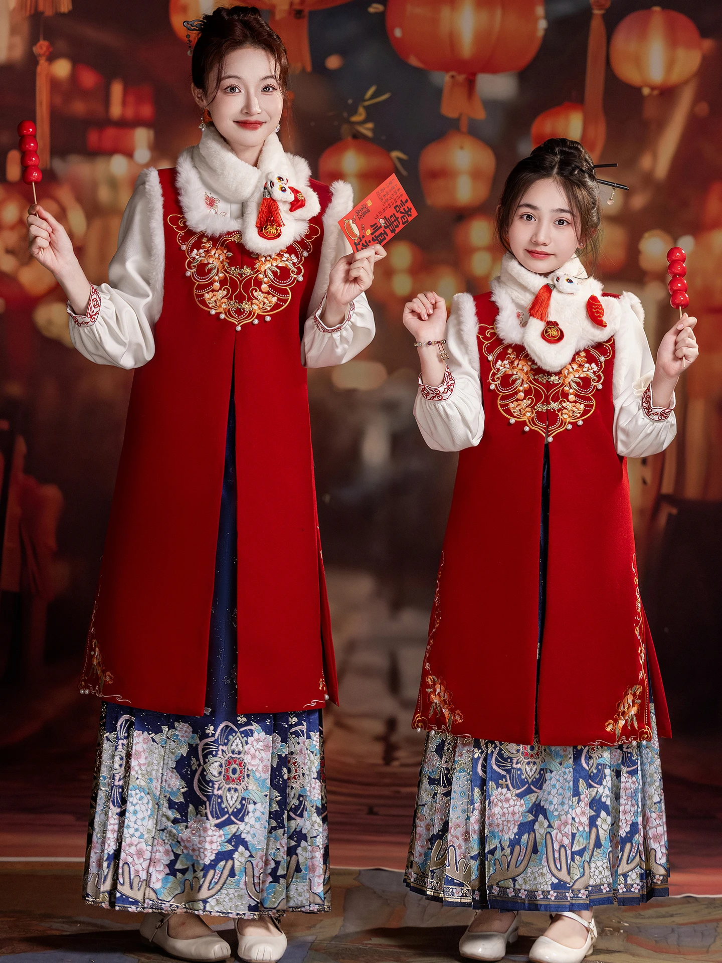 

Зимняя детская одежда Thiened Hanfu, новогоднее платье, традиционный китайский костюм для девочек, теплая одежда с длинными рукавами для детей