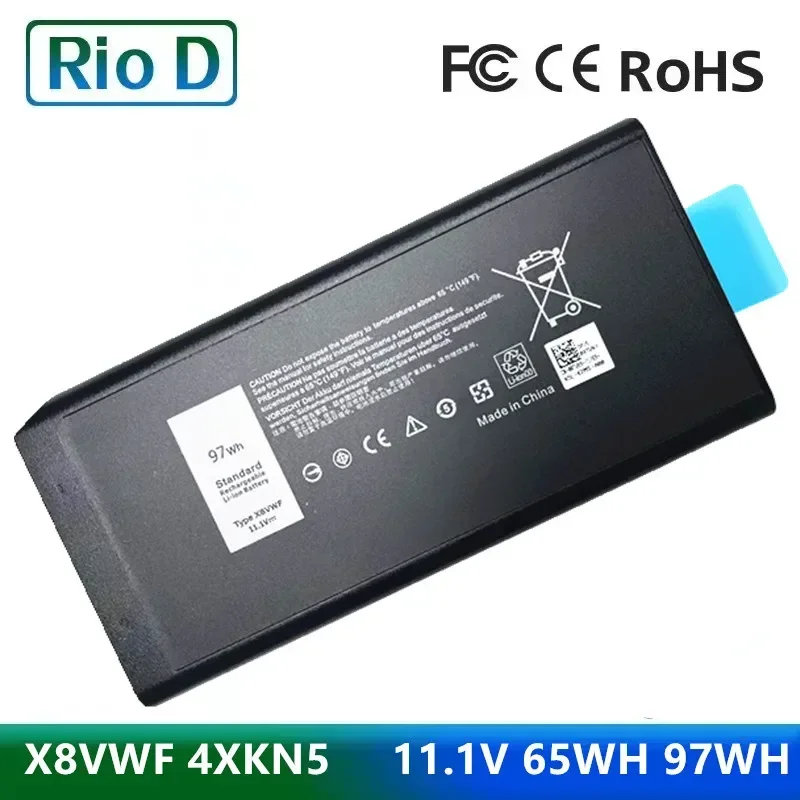 11.1V 97wh X8VWF Laptop Battery for DELL Latitude E5404 E7404 4XKN5 VCWGN 5XT3V 05XT3V 09FN4 Tablet 11.1V 65Wh  4XKN5